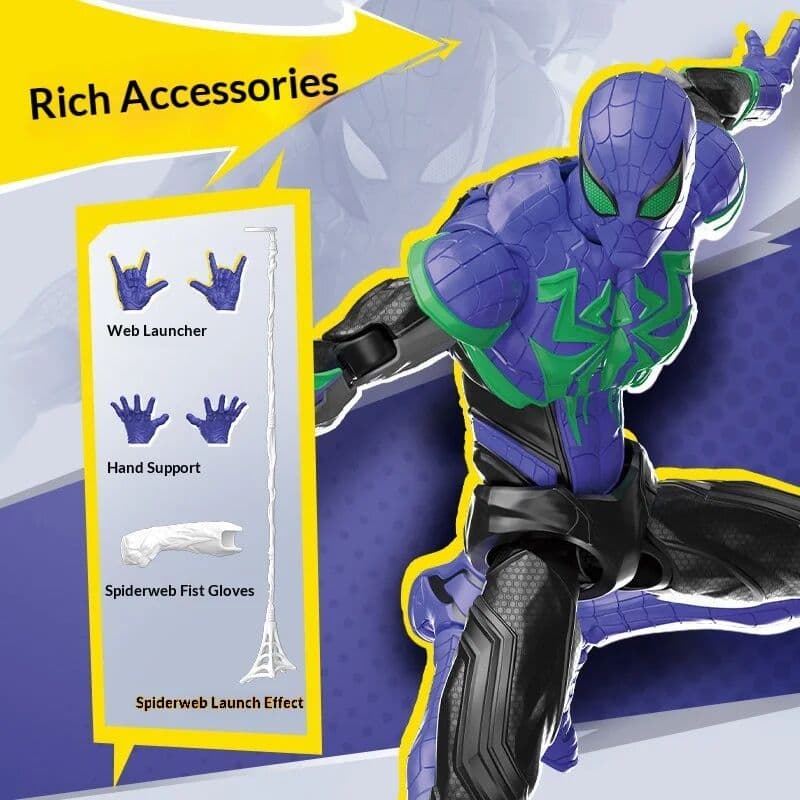 Blokees Spider Man Chasm Marvel Buildable Action Figure Articulated Collectible Model Toy Desktop Display Ornament For Fans