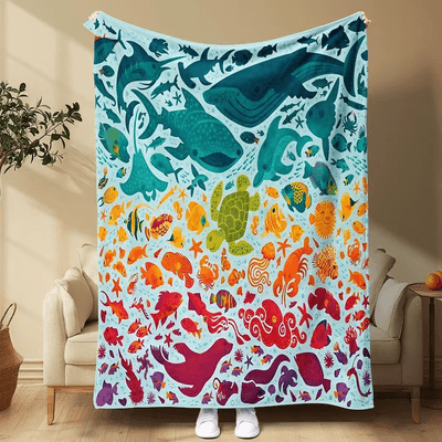 Shop Station Whale Shark Blanket Ultra Soft Ocean Throw Blanket For Sofa, Bed, Travel & Camping e 27.56 39.37 In