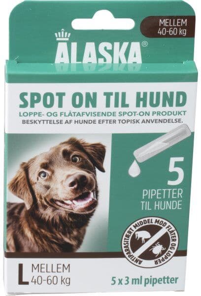 Alaska Flåt- Og Loppemiddel, Hund 40-60 Kg, 5x3 Ml