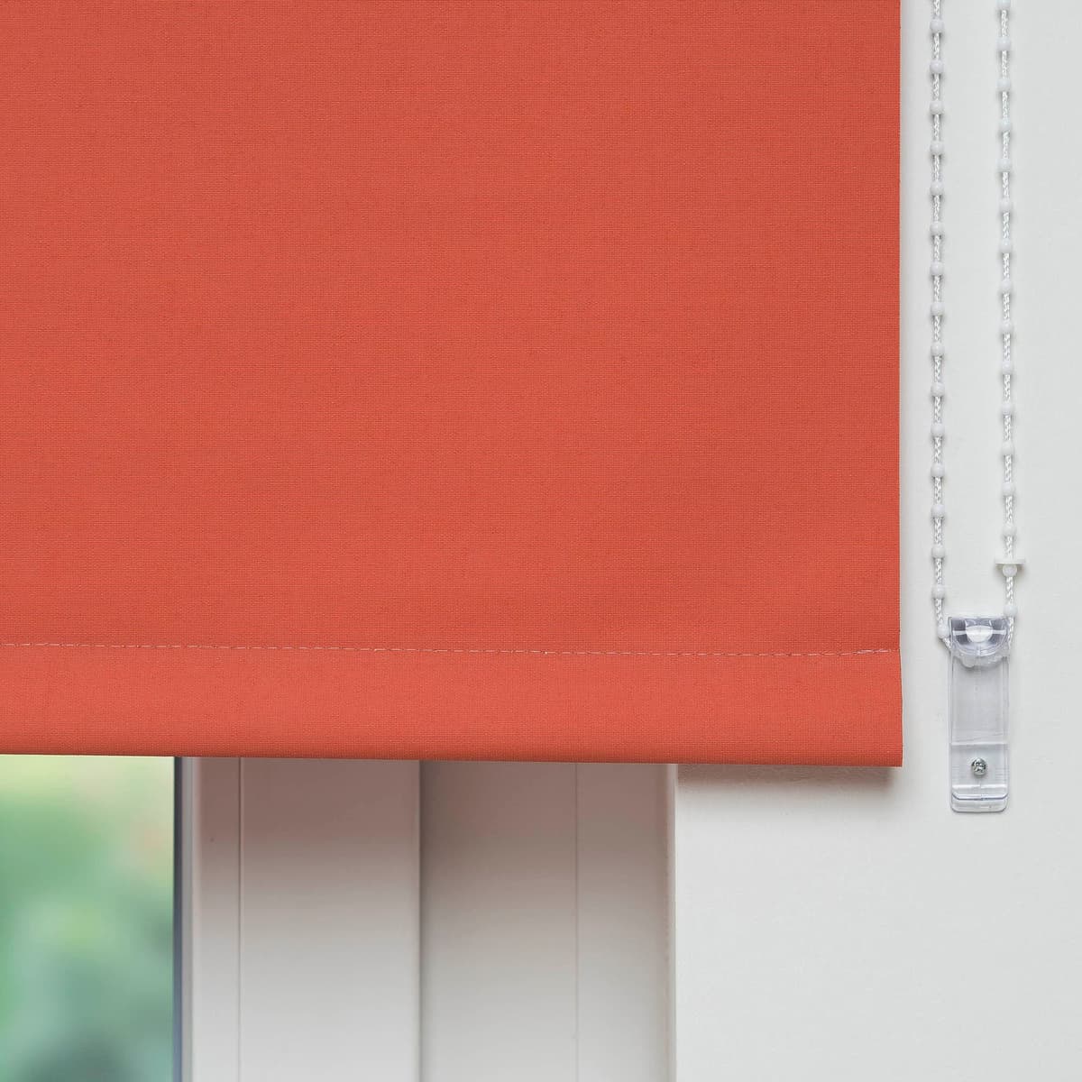 Seitenzugrollo LIEDECO "Uni" Gr. 11, orange (terra), B:92cm H:240cm, Polyester, Rollos, Seitenzugrollo, Montage ohne Bohren zum Klemmen mit separatem Klemmträger möglich terra 240cm, 92cm