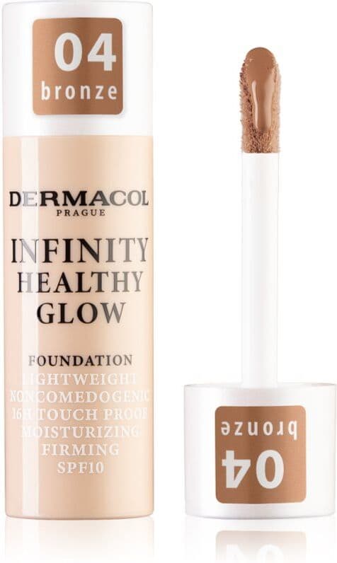 Dermacol Infinity Healthy Glow υγρό μεικ απ SPF 10 απόχρωση 04 Bronze 20 γρ