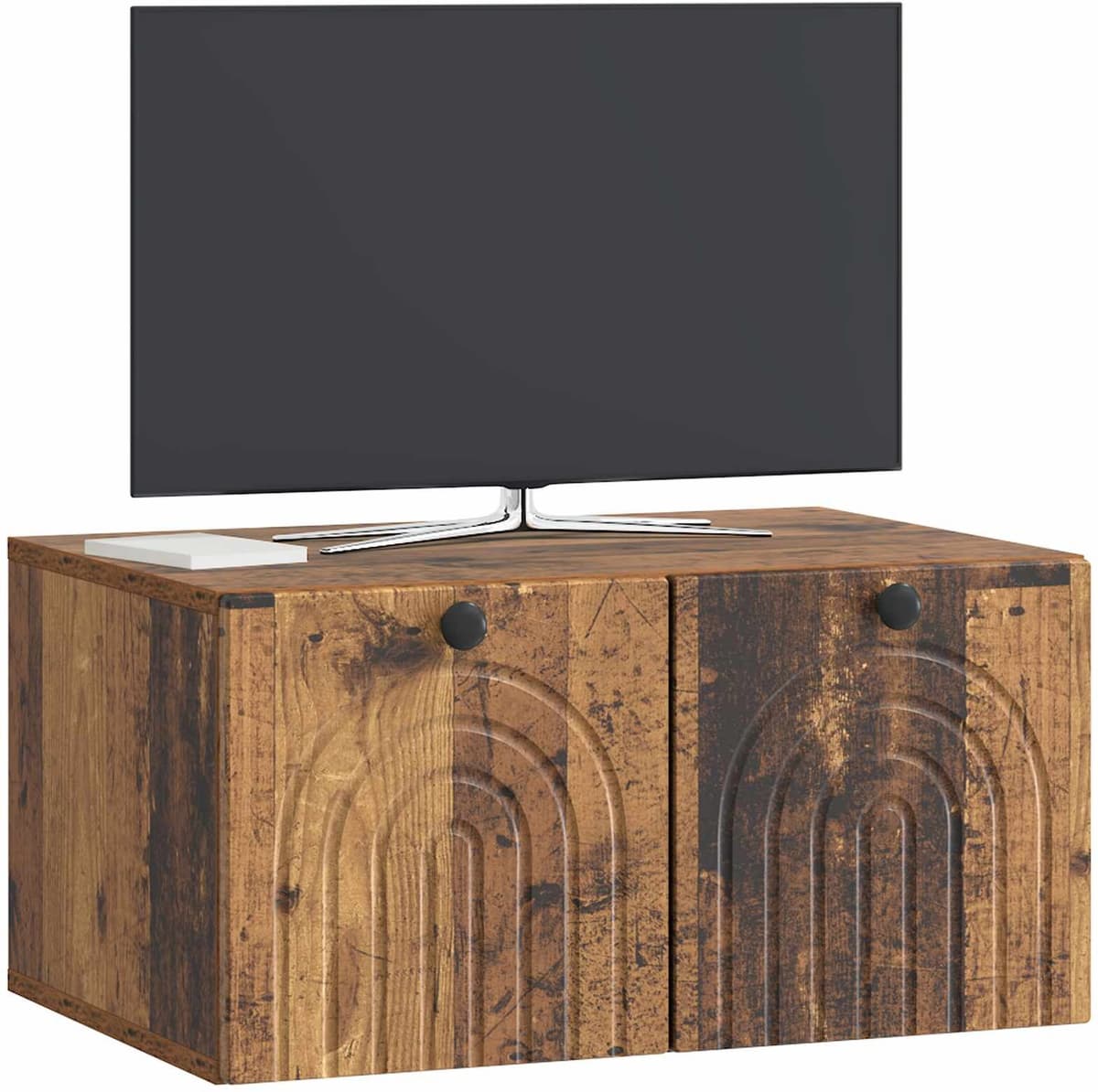 vidaXL Meuble TV mural Bois ancien 59,5 x 41 x 30 cm Bois d'ingénierie