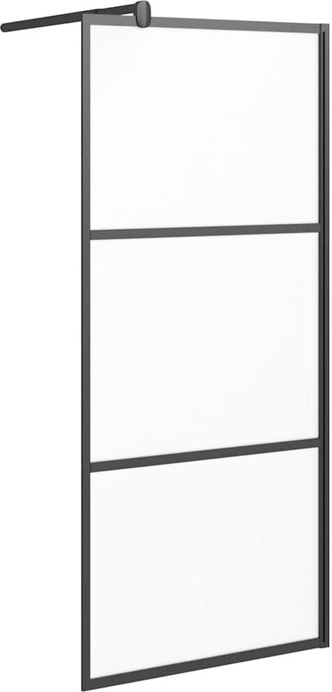 vidaXL Paroi de douche 80x195 cm Verre ESG dépoli Noir