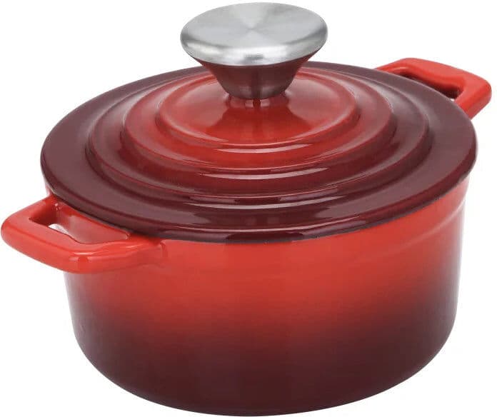 Imported Cs Solingen Støbejernsgryde Rød - 14 Cm