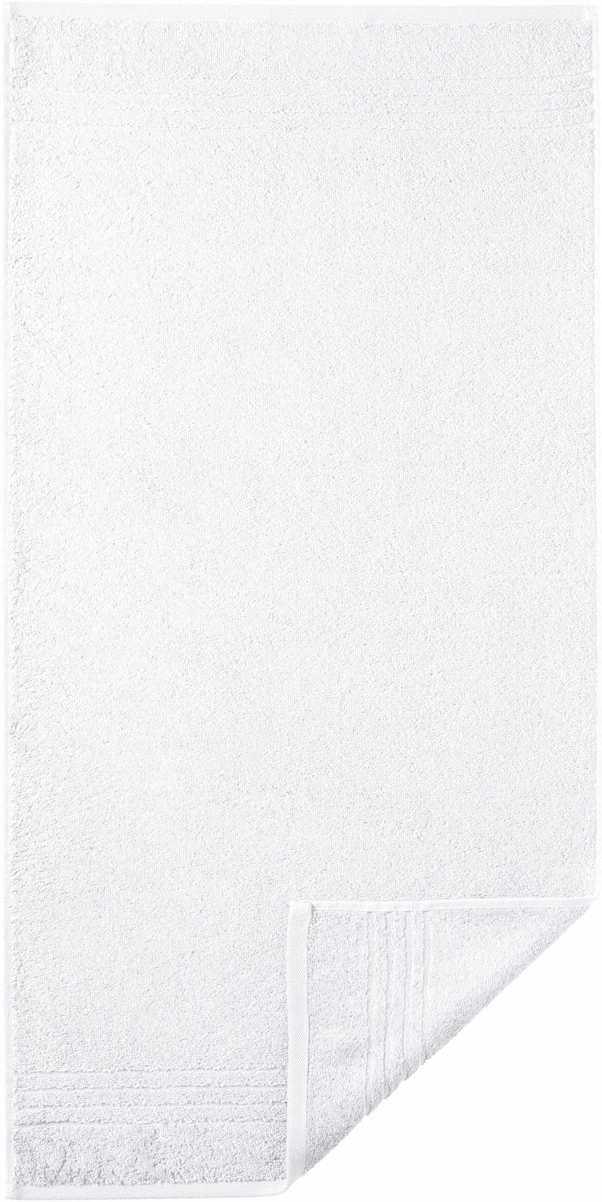Badetücher EGERIA "Madison", weiss (weiß), B:70cm L:140cm, Walkfrottee, Obermaterial: 100% Baumwolle, Handtücher, Badetücher, Uni-Programm mit Streifenbordüre, reine Baumwolle weiß B/L: 70cmx140cm, 1 Stk., Walkfrottee