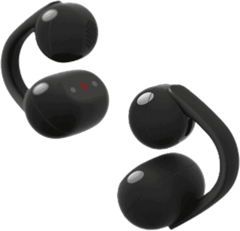 Auriculares True Wireless - Sony LinkBuds Clip, Estilo abierto, 3 modos de escucha, IPX4, Llamadas nítidas, 37 horas, IA, Táctil, iOS/Android, Negro