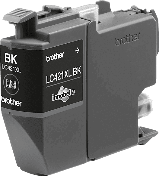 Cartucho de tinta - Brother LC421XLBK, Rendimiento hasta 500 páginas, Negro