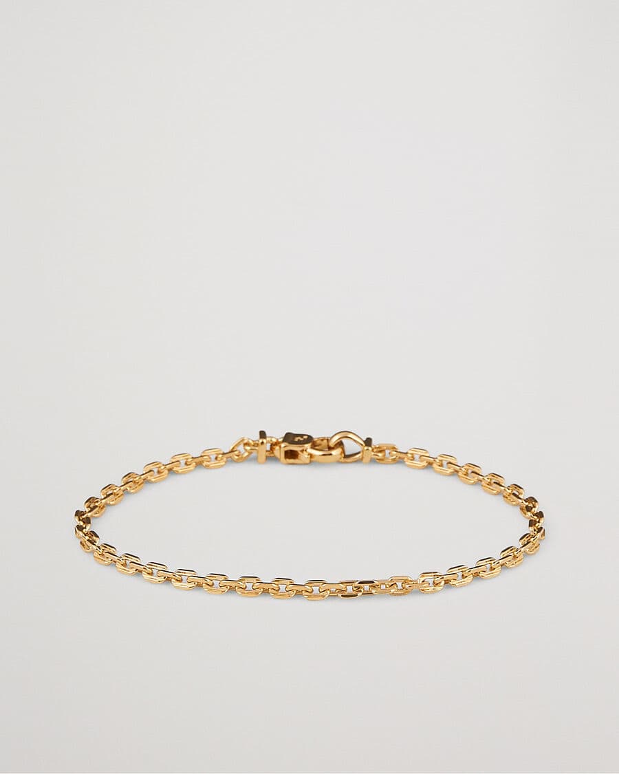 Tom Wood Anker Chain Bracelet Gold men M Guld