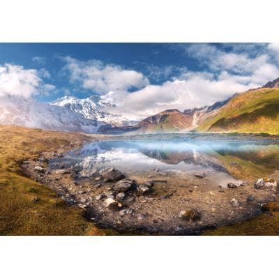 Fototapete PAPERMOON "See in Landschaft", bunt, B:3m L:2,23m, Vlies, Tapeten