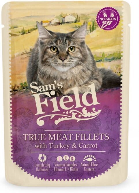 Sam`s Field Sam´s Field Cat Pouch – Turkey Fillets With Carrot
