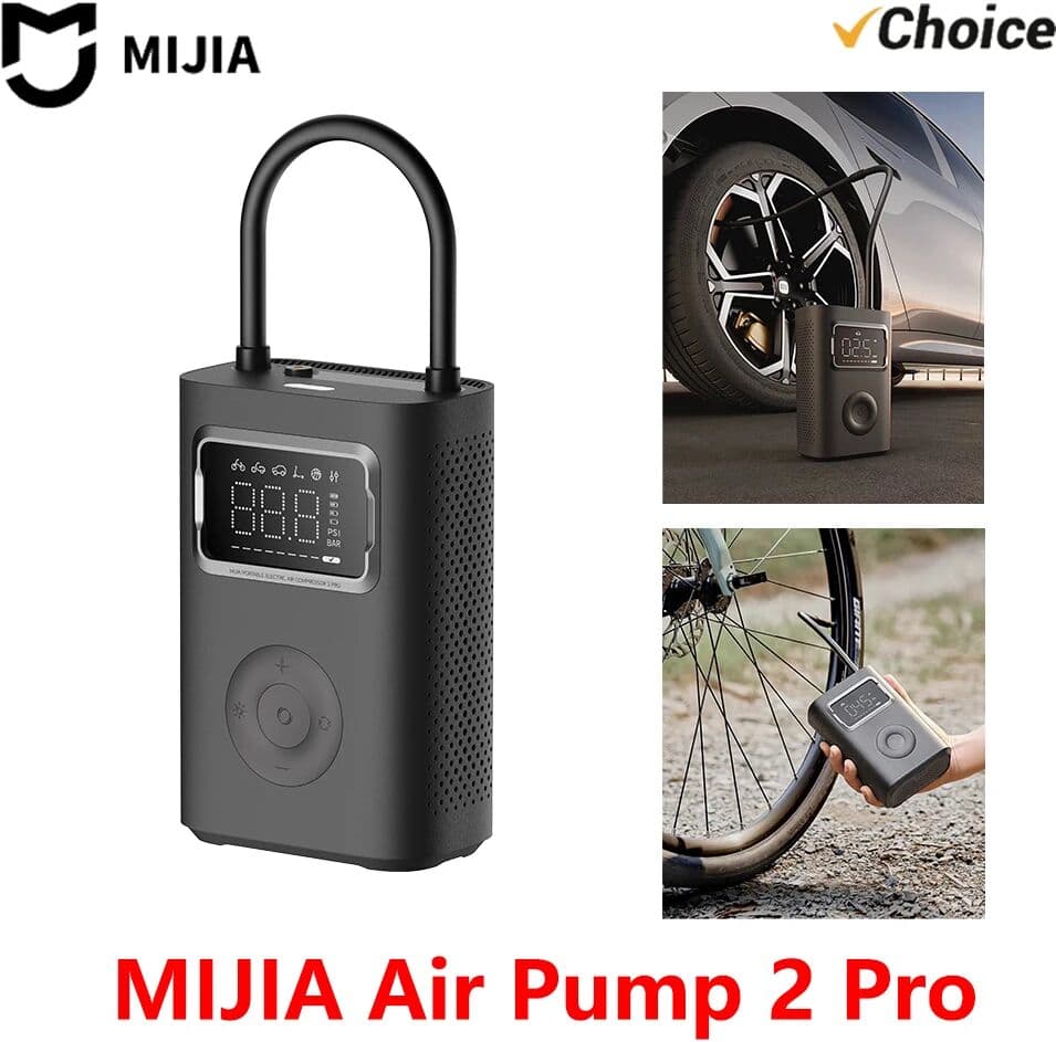 NEW MIJIA Air Pump 2 Pro Portable Electric Inflator Pump Digital Display Inflator 150psi Max Basketball Tire 2500mAh Bike Car