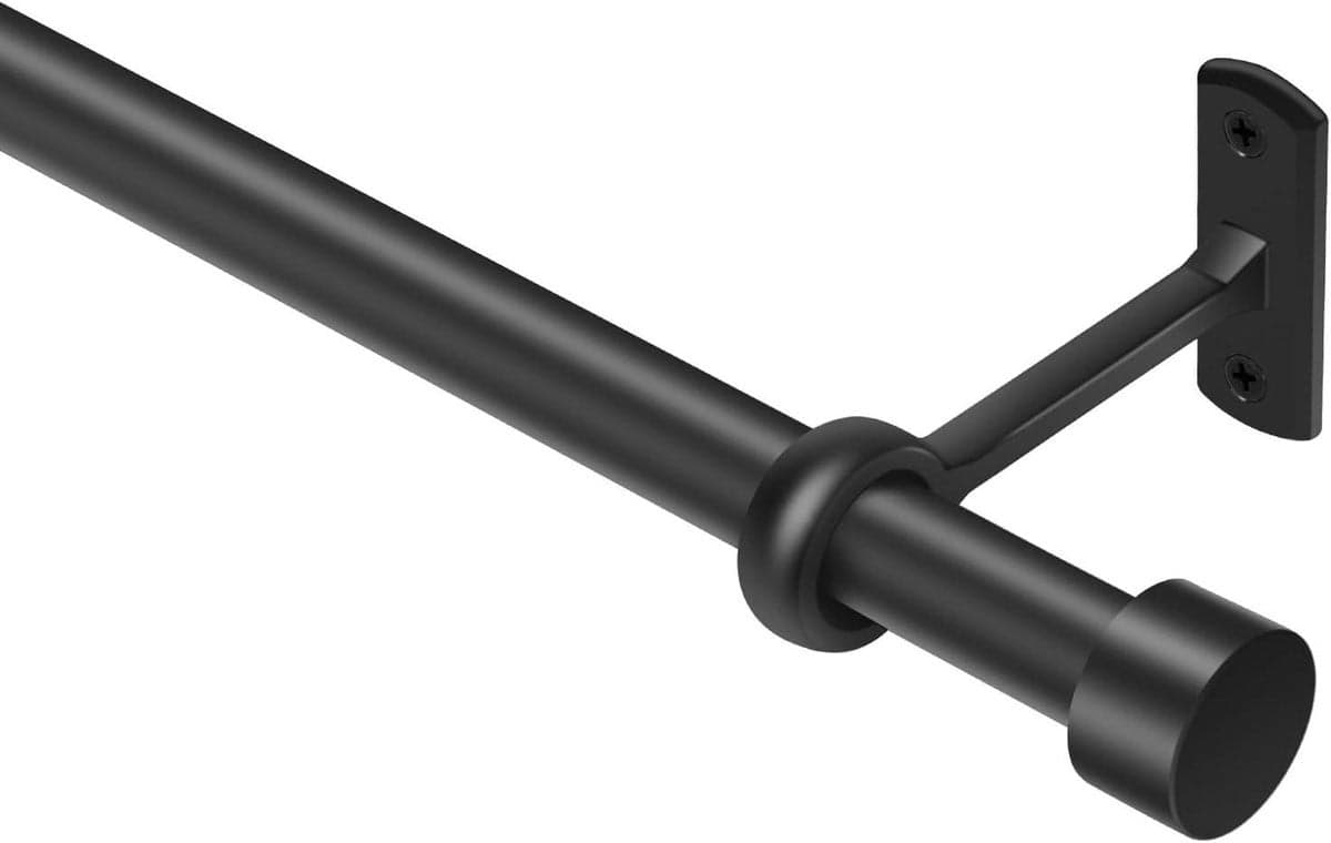 Verstelbare Gordijnroede Mat Zwart 32-240 cm