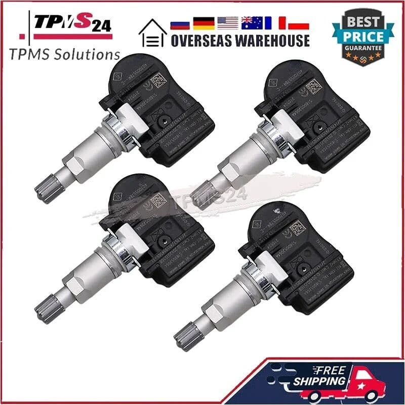 GANGLE 4PCS 407005578R TPMS Tire Pressure Monitoring Sensor For RENAULT MEGANE II 02-08 SCENIC II 2003-2010 40700-5578R 433Mhz