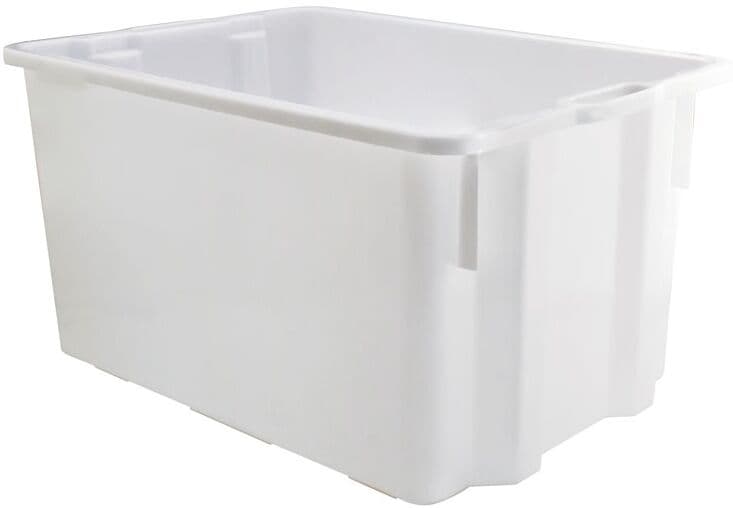 Mobil Plastic Zasouvací a stohovací přepravka bílá, 630 x 440 x 340 mm