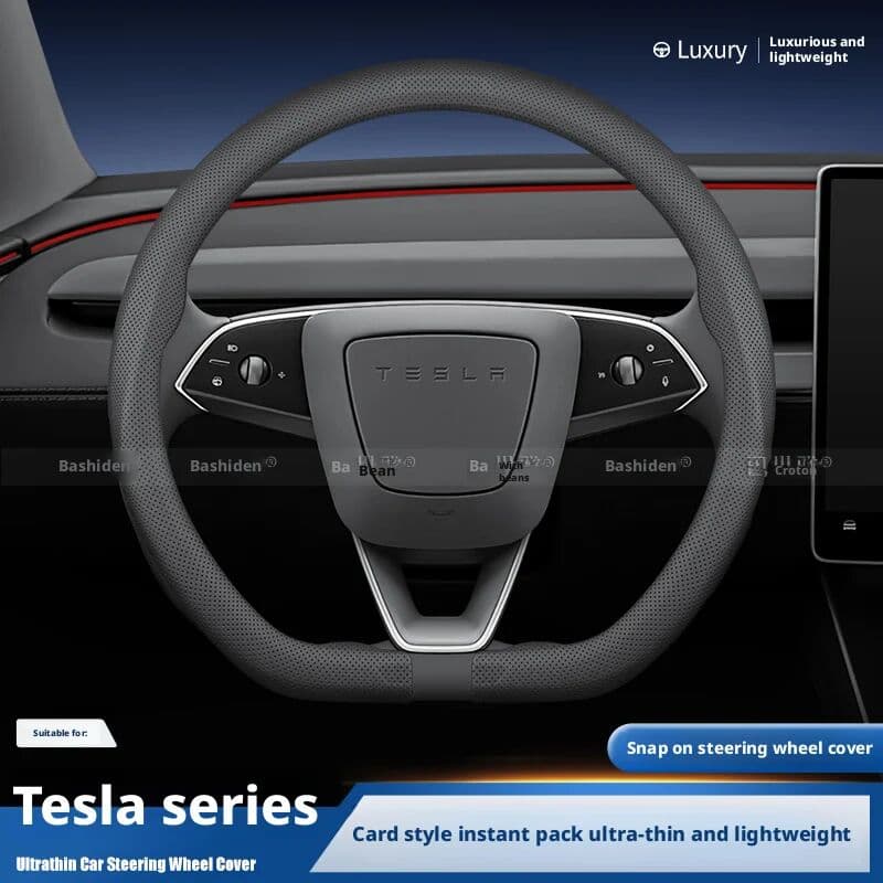 NONE Non‑Slip Breathable Steering Wheel Cover Auto Accessories For Tesla Model 3 Model X Model S Model Y 2019‑2026
