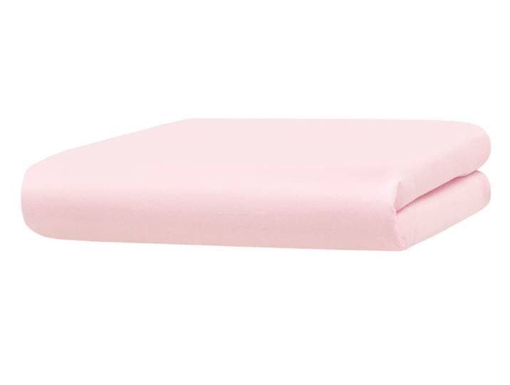 Mako-Feinjersey-Spannbetttücher und Kissenbezüge aus 100% Baumwolle, Rosé, Größe 133 (1 Spannbetttuch, 90–100/200 cm)