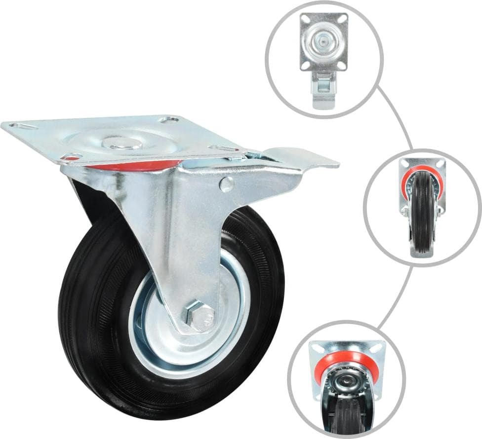 vidaXL Zwenkwielen, 4 stuks, 125 mm