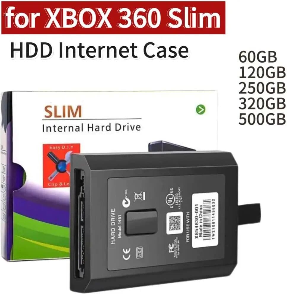 ONETOMAX HDD 60/120/250/320/500GB Hard Drive Disk For Xbox 360 Slim/Xbox 360E Console Internal HDD Harddisk For Microsoft XBOX360 Slim