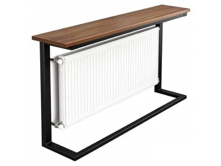 QSNYJPL Heizkörperregal, Dekorative Heizkörperverkleidung, Konsolentisch Moderne Heizung Abdeckung mit Stahlrohrbeinen für Wohnbereich, Schlafzimmer und Flur(Black,100x15cm/39x6in)