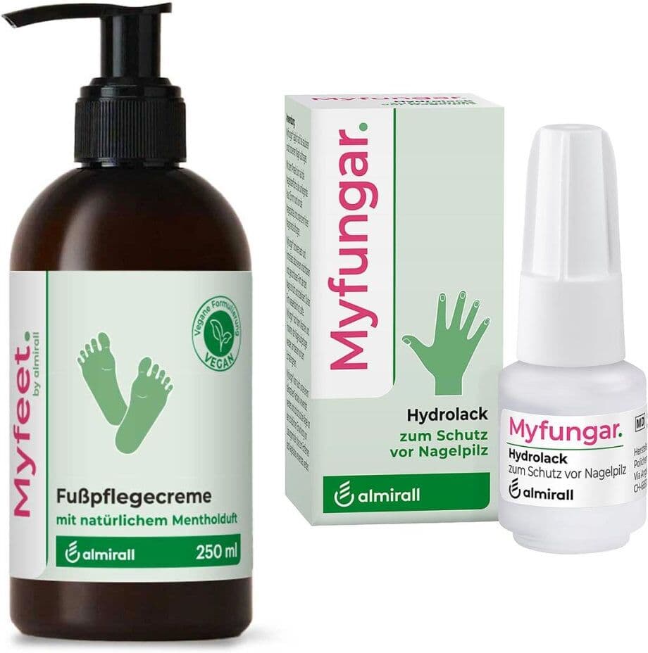 Myfeet By Almirall Fußpflegecreme + Myfungar Nagellack Lösung