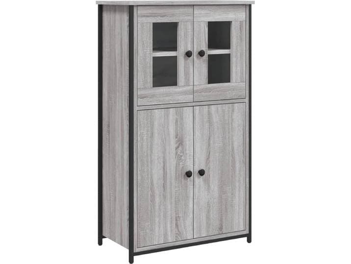 vidaXL - Hoge - kast - 62x32x106\,5 - cm - bewerkt - hout - grijs - sonoma