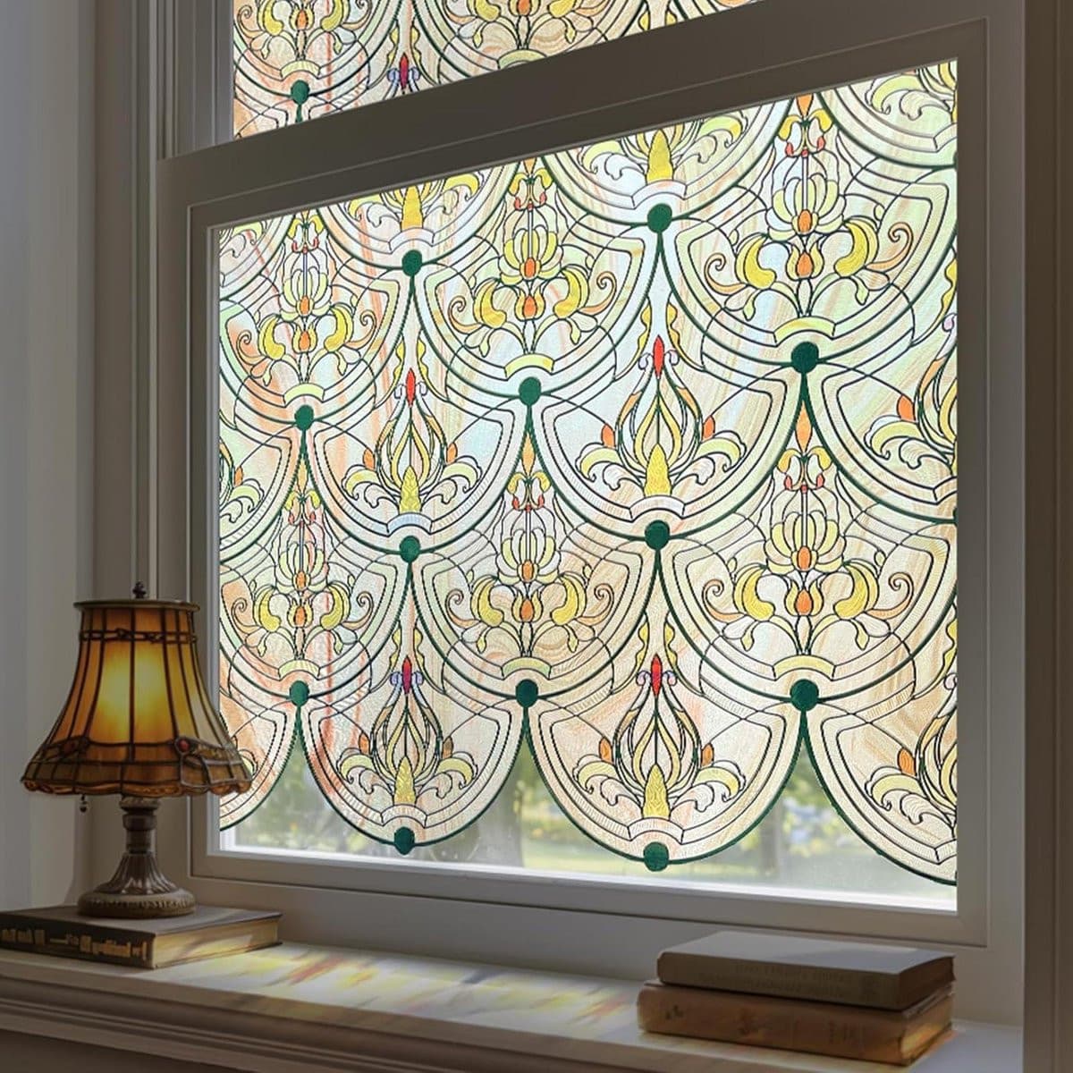 Raamfolie Glasdecoratie Goud - Privacyfolie voor Inkijkblokkering - 44 x 120 cm