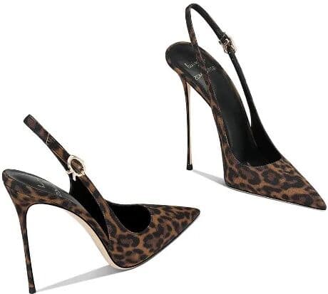 NONE 2025 autumn new leopard print pointed French high sense small man not tired feet with skirt stiletto high heels women