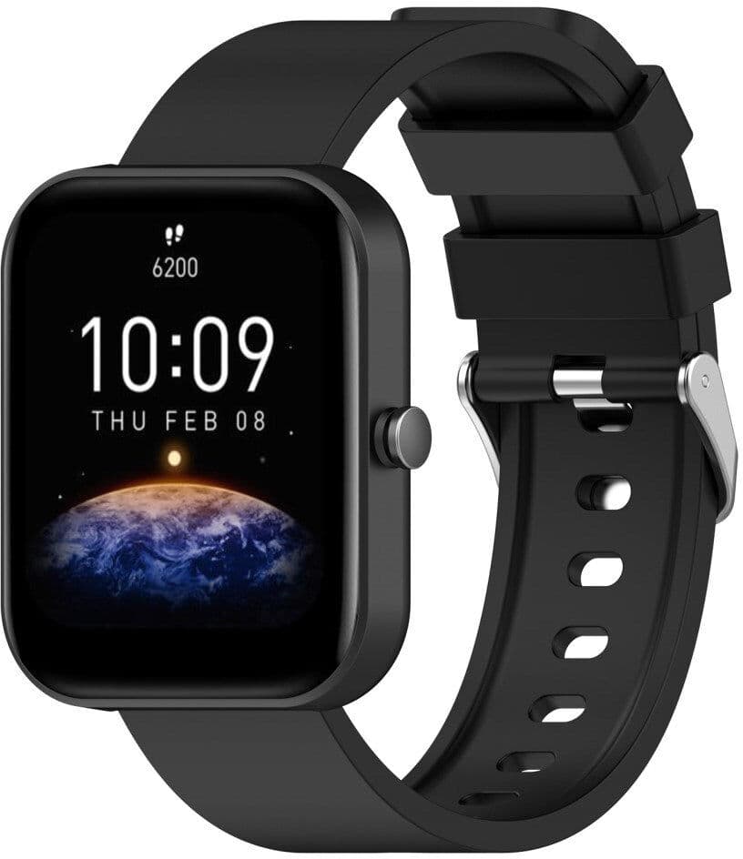 INCOVER Universal Silikone Smartwatch Urrem (20mm) m. Metal Spænde - Sort