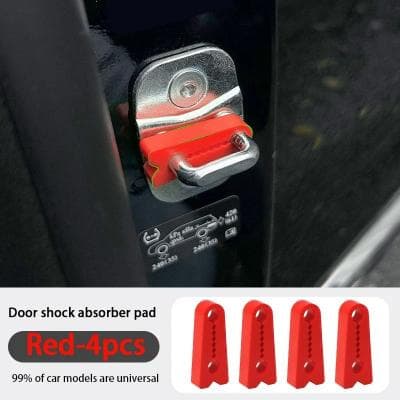 Useful Little Things Car Door Lock Shock Absorber Cushion Pads Noise Reduction Protector Stickers 4pcs Red