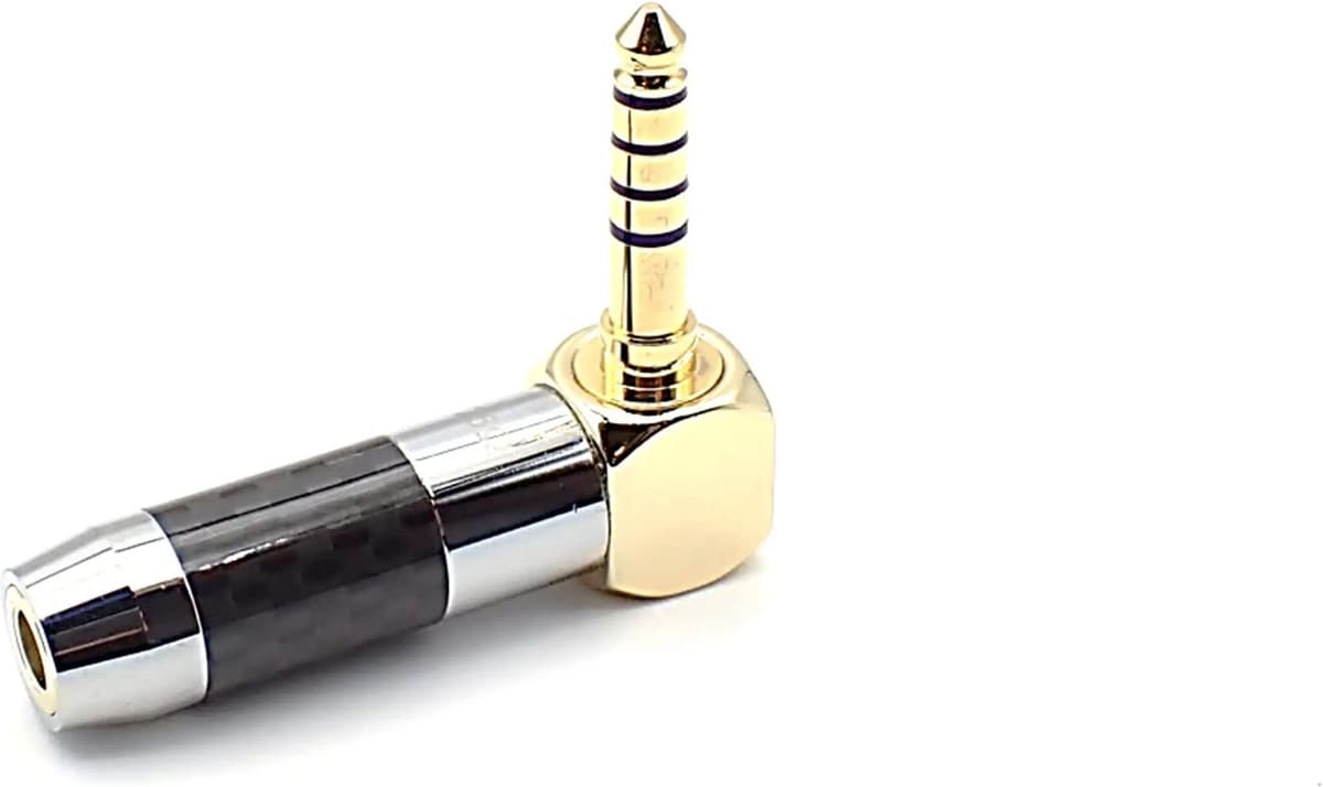 NONE 4.4mm Male to 4.4mm Female Balanced 25Ohm 50Ohm 75Ohm Impedance Adapter Conventer Plug for HiFi Earphone/DAP/MP3/AMP (L-Shaped)