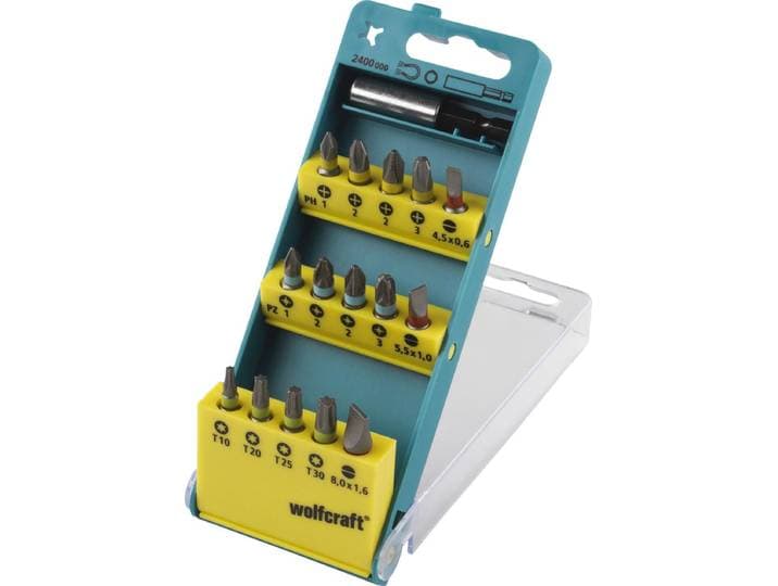 wolfcraft - Bitset - 16 delig - Sleuf / Kruiskop / PH/ PZ / TORX - 2400000
