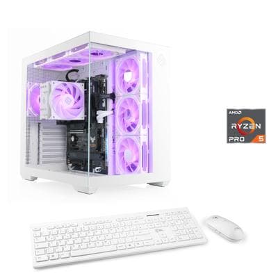 CSL PC "Vitrum Advanced V24483", weiß, Microsoft Windows 11 Home (64 Bit), 64 GB RAM 2.000 GB SSD, Desktop-PCs, PC