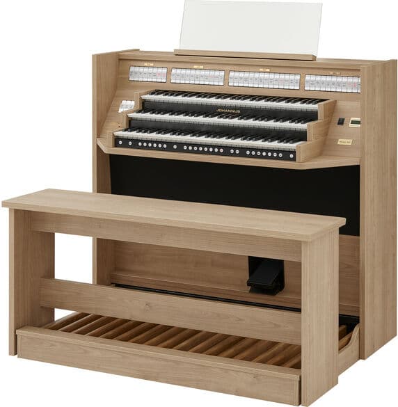Johannus Studio 360, Fine Oak Concave rovere pregiato con panca coordinata