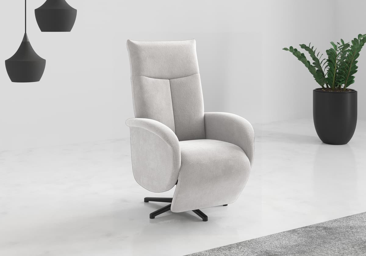 TV-Sessel SIT & MORE "Juma, inkl. Drehfunktion & Kopfteilverstellung", silber, B:75cm H:110cm T:82cm, 90% Polyester 10% Polyamid, Sessel, TV-Sessel, Höhe Armlehne 62 cm, wahlweise mit Aufstehhilfe, 2 Motoren und Akku silber Struktur, Ergonomie S,elektr. F