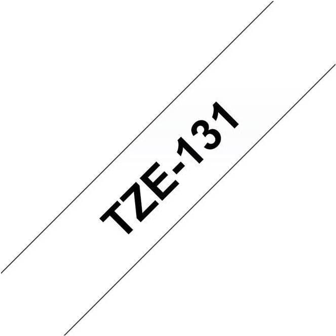 Brother Tape TZE131 12mm svart på klar