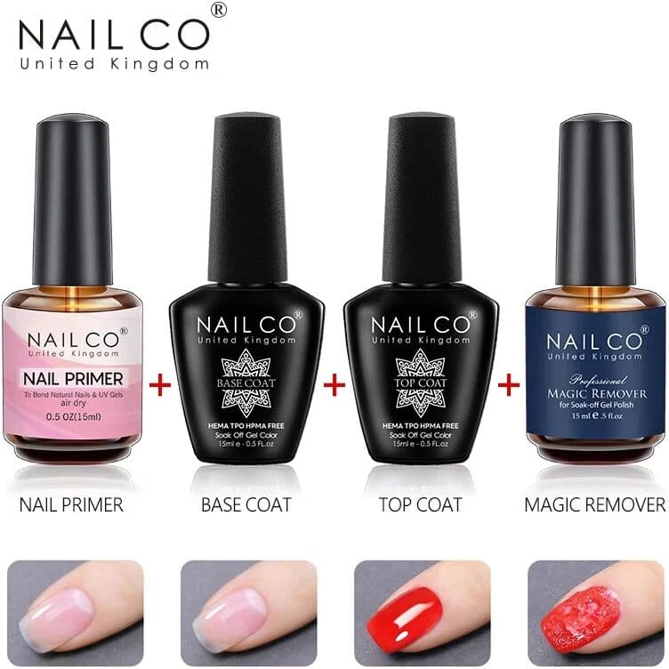 NAILCO 15ml Top Coat Base Coat Magic Remover Functionality Nail Gel Polishes Primer Set UV Nail Esmalte Lakiery Nails Art Vernis