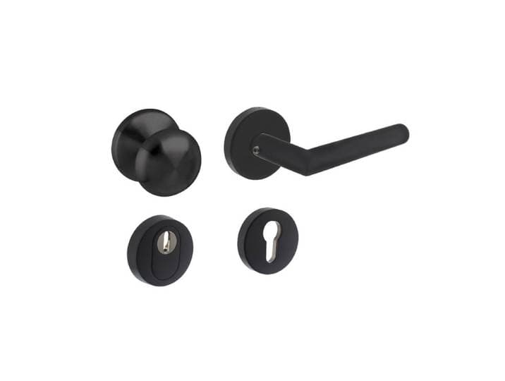 Voordeurset Vurano rond zwart Intersteel - 0023.405731