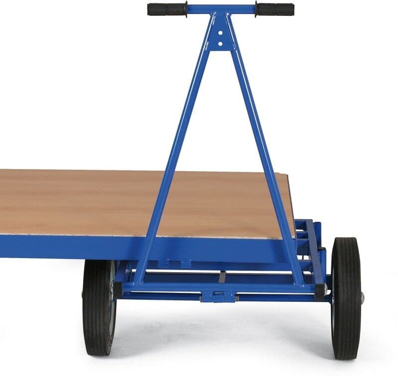 B2B Partner Wózek platformowy z dyszlem, 2x ścianki siatkowe 1000x2000 mm, 600 kg, koła pompowane