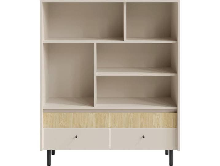 BÜCHERREGAL NUVOLA 103,5x42x125,5 cm, Regal Beige