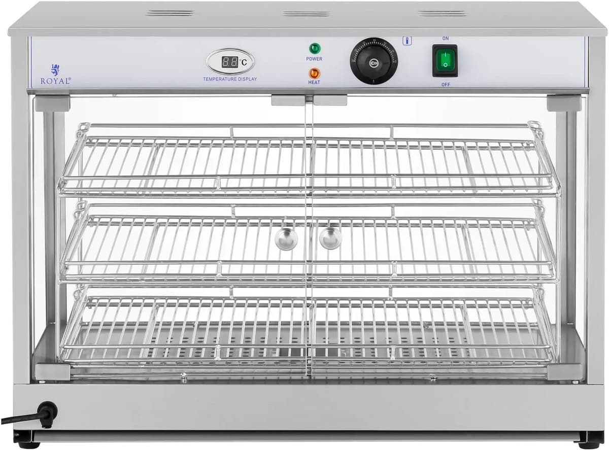 Royal Catering Witryna grzewcza - 3 półki - 1200 W