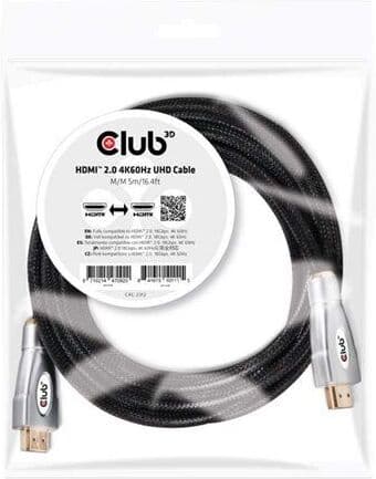 Club 3D 2.0 HDMI Kaapeli 4K 60Hz UHD 5m