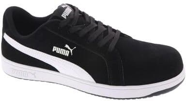 Puma Safety Iconic Suede Low EH SR Comp Toe(Men's) - Mens 14 Black Oxford Medium