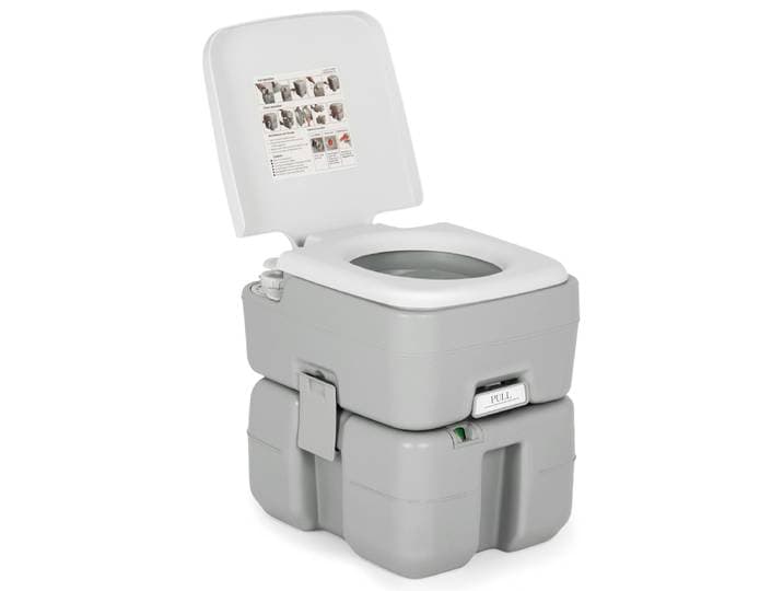Draagbaar Toilet Buiten Camping Toilet 34,5 cm x 41,5 cm x 42 cm Grijs
