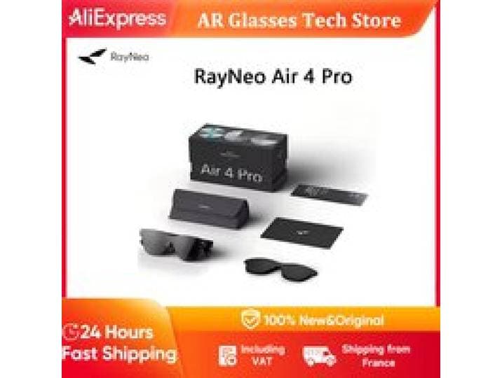 Rayneo Air 4 Pro Smart AR-bril 3G Spraakbesturing IPX-5 Waterdicht 4K Video Capture Op het hoofd gemonteerde XR-ondersteuning DP-overeenkomst