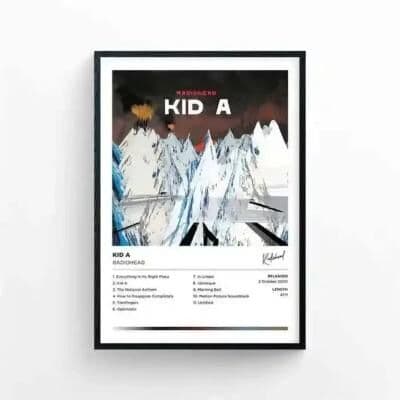 Uplift Essentials "Radiohead ""The Bends"" Album Poster Alt Rock Music Cover Wall Art Canvas Painting For Home And Bar Decor style 4 16x20 In"