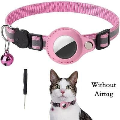 Uplift Essentials Anti Lost Reflective GPS Tracker Collar With Integrated Safety Case pink