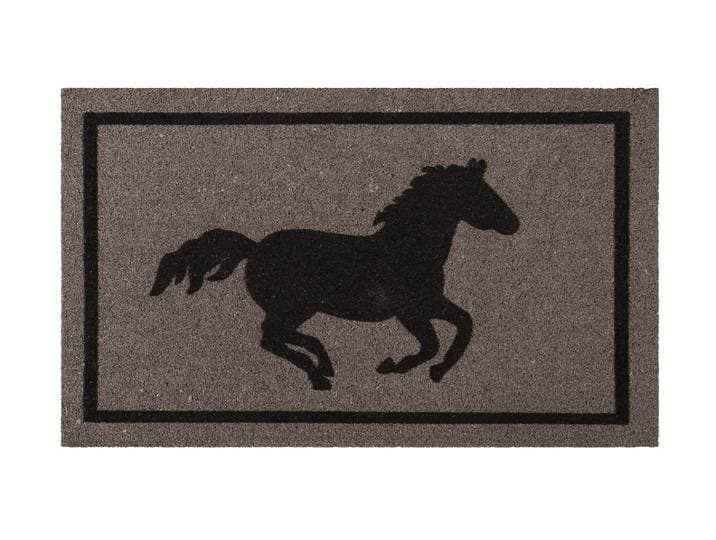 Fussmatte WECON HOME Champion , grau (grau,schwarz), B:60cm H:18mm L:90cm, Kokos, Teppiche, Fussmatte, rutschfest, robust, innen, Aussenbereiche überdacht, schwer