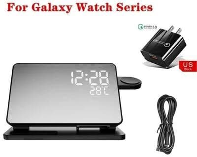 Uplifted Finds 3 In 1 Wireless Charger Stand For Galaxy Watch Phone And Earbuds black Us Plug