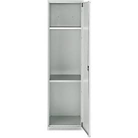 Schäfer Shop Genius Mehrzweckschrank FS, modular, abschliessbar, ohne Mittelwand, 2 Fachböden, B 545 x T 520 x H 1950 mm, Stahl, lichtgrau