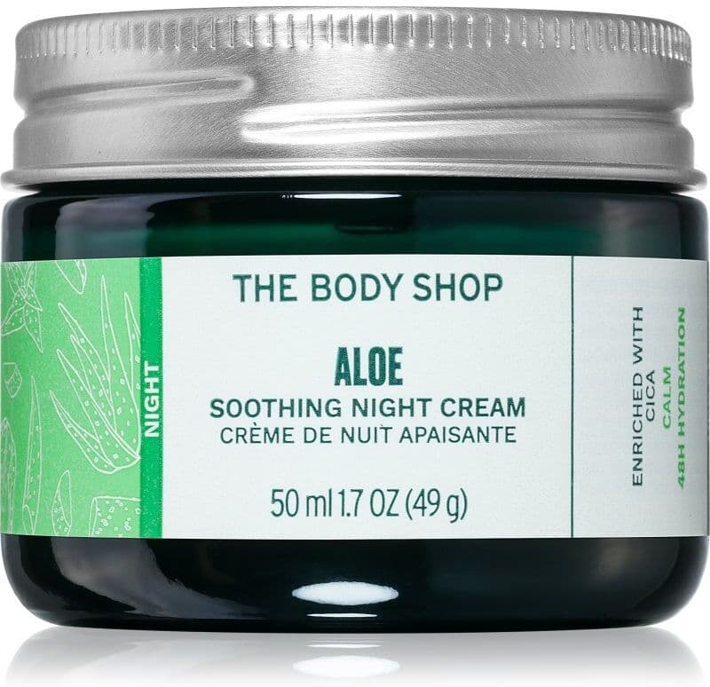 The Body Shop Aloe Soothing Night Cream Beruhigende Nachtcreme für empfindliche Haut 50 ml